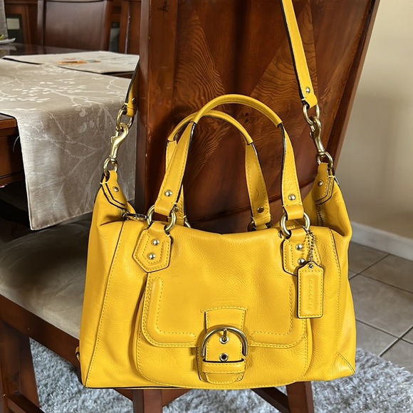 Coach Bags Coach Leather Yellow Mustard Shoulder Bag Poshmark